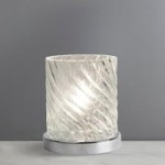 Sassari Twisted Glass Touch Table Lamp Chrome