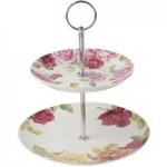 Kew Southbourne Rose 2 Tier Cake Stand Pink