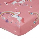 Unicorn Pink Double Fitted Sheet Pink