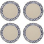 Set of 4 Mikasa Azores Speckle Dinner Plates Blue