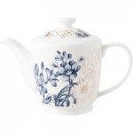 V&A Palmers Silk Six Cup Teapot Blue