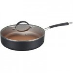 24cm Grey & Copper Induction Saute Pan with Lid Copper