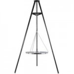 Chrome Hanging Grill and Tripod Black