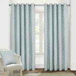 Milano Duck Egg Pair of Eyelet Curtains Blue
