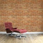 Red London Brick Wall Stickers Red