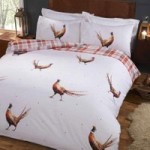 Rapport Home Pheasants Duvet Cover and Pillowcase Set White
