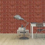 Vintage Brick Wall Stickers Red