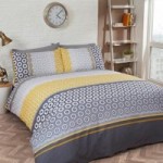 Rapport Home Barbican Ochre Duvet Cover and Pillowcase Set Yellow