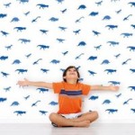 Dinosaurs Wall Stickers Blue