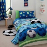Catherine Lansfield Football Blue Duvet Cover and Pillowcase Set Blue