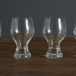 Set of 4 Chunky Clear Glasses Clear