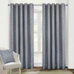 Milano Silver Pair of Eyelet Curtains Grey