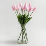 Pack of 12 Pink Tulip Stems Pink