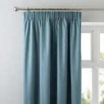 Luna Teal Blackout Pencil Pleat Curtains Teal (Blue)