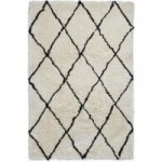 Ivory and Black Morocco 2491 Rug Black and White