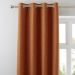 Jennings Rust Thermal Eyelet Curtains Rust