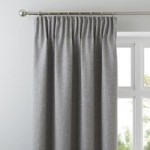 Jennings Grey Thermal Pencil Pleat Curtains Grey