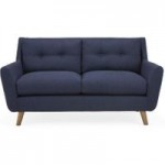 Halston Fabric 2 Seater Sofa Blue