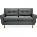 Halston Fabric 2 Seater Sofa Grey