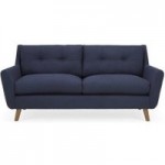 Halston Fabric 3 Seater Sofa Blue