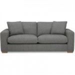 Porto Fabric 3 Seater Sofa – Dark Grey Dark Grey