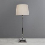 Dorma Eaton Silver Table Lamp Polished Nickel