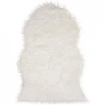 Sheepskin Faux Fur Single Pelt Ivory Rug Cream