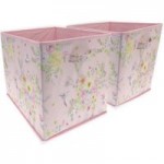 Little Hummingbirds Pack of 2 Storage Cubes MultiColoured