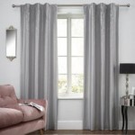 Swirl Sequin Pewter Hidden Tab Top Curtains Pewter