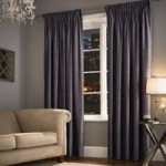 Broadway Charcoal Pencil Pleat Curtains Charcoal