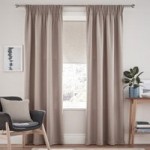 Henley Natural Pencil Pleat Curtains Natural
