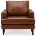 Stefano Leather Armchair Brown
