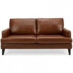 Stefano Leather 3 Seater Sofa Brown