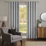 Austin Dove Grey Eyelet Curtains Dove Grey