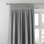 Austin Charcoal Pencil Pleat Curtains Charcoal (Grey)