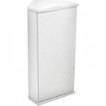 Wall Mounted Corner Mirror Cabinet White