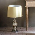 Shaddon Smokey Glass Table Lamp Gold