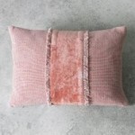 Gallery Direct Ariel Fringe Dusky Blush Cushion Pink