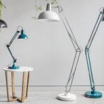 Gallery Direct Watson Nickle and White Brushed Floor Lamp Silver