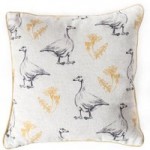 Gallery Direct Goose and Dandelion Ochre Cushion White