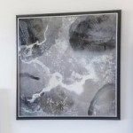 Mineral Cloud Abstract Framed Art Grey