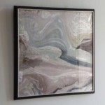 Crystal Fluid Abstract Framed Art Pink