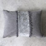 Gallery Direct Ariel Fringe Silver Cushion Grey