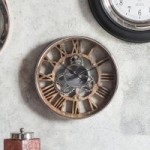 Gallery Direct Fairbank Polished Nickel Wall Clock Silver