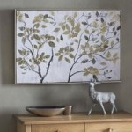 Gallery Direct Autumn Leaves Framed Wall Art Gold