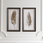 Gallery Direct Autumn Feather Set of 2 Framed Wall Art Natural
