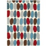 Matrix Sofia Teal Rug Teal Blue, Grey, Brown and Red