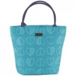 Confetti Outline Teal Lunch Tote Bag Teal