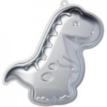 Sweetly Does It Dinosaur Cake Tin Silver