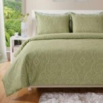 Xquisite Home Cotton Rich Green Paisley Print Duvet Cover and Pillowcase Set Green